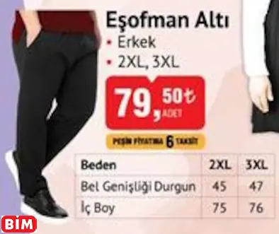 EŞOFMAN ALTI EŞOFMAN ALTI